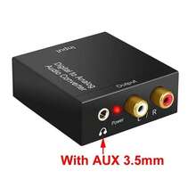 Protable 3.5mm Jack Coaxial Optical Fiber Digital To Analog Audio AUX RCA L/R Converter SPDIF Digital Audio Decoder Amplifier - With 3.5mm Output - View 2