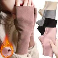 女士羊绒羊毛露指手套 - 弹力保暖冬季手套，柔和米色/中性色调，可手洗，适合休闲和正式场合 - 优雅的正式和休闲配饰，御寒装备，简约设计，优质面料，时尚达人必备，经久耐用，是时尚女性的理想之选