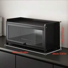 1pc Flip Cover Cup Holder Organizer, Desktop Cup Rack, Multi-Layer Storage Cabinet For Tea/Coffee Cups, Space-Saving, Easy Storage For Mugs