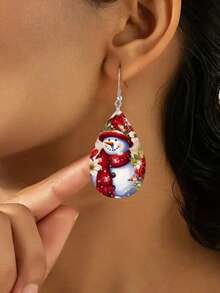 1pair Seven-Color Heart-Shaped Acrylic Earrings, With A And Playful Atmosphere, Exude An Elegant And Cute Style. They Are Suitable For Men And Women's Daily Wear, Birthday Parties, And Valentine's Day Gifts - Multicolor - View 10