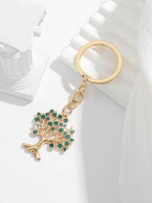 1pc Fashion European Style Hollow Circular Tree Of Life Shaped Keychain Decoration, Embellished With Rhinestones, Suitable For Women Car Keys And Bags Car Accessories Bag Charm Backpack For School Cute Goth Y2k Halloween Accessories Teachers Day Christmas Gift Ideas Bag Lanyards With Id Holder Car Accessories Bag Charms - Multicolor - View 33