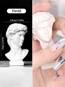 Vintage Plaster Statue Photography Props, Holding Props Finished Product Photography Background, Relief Photo Props Desktop Decor - White - View 11