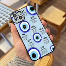 Evil Eye Spiritual Angel Numbers Aesthetic Phone Case For IPhone 16 11 15 14 13 12 Pro Max Plus Black Phone Case Birthday Spiritual Gift For Women Men Women Men - 黑色 - 查看 20