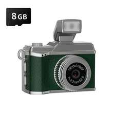 Retro Pocket Mini Camera With Leather Finish - 1080P HD, Vintage Candy - Sized Design With Leather Finish, Tiny Pocket Size Photo Video Cameras With 8GB Card One, 180mAH - Click Shooting With Flash Sound, Built - In Color Filters, Upgraded Selfie Lens, Multi - Functional For Photo/Video/Audio