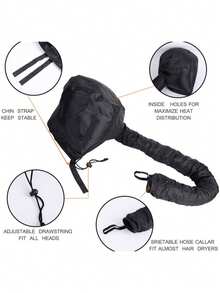 1pc Slouchy Hair Drying Cap, Hands-Free Hair Dryer Cap, Household Hair Dryer Cap, Travel & Hotel Supplies, Slouchy Home Hands-Free - Multicolor - View 5