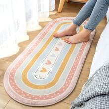 1pc Pink Tulip Plush Area Rug, Suitable For Bedroom Decor, Cream-Style Floral Long Carpet For Living Room, Soft & Comfortable For Home Lounge, Fluffy, Soft & Easy To Clean, Home Decorative Rug - Multicolor - View 7