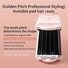 Plancha de pelo rizada con dientes grandes y ondulados, rizador de pelo voluminizador con placas anchas y calentamiento rápido, herramienta de peinado de ondas - Enchufe EU Tipo C(220-240V) - Ver 8