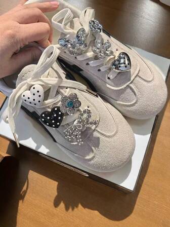 Decorative Shoe Clips - Rhinestone, Butterfly, Flower, Dot, Heart Shaped Shoe Charms For Dress Shoes, Racing Shoes, Elegant Shoes