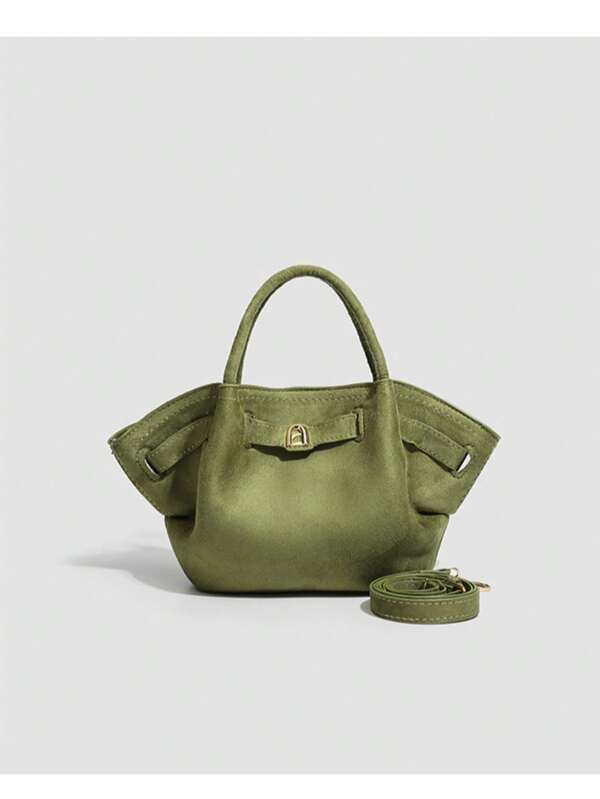 Bolsa de mão/bolsa de ombro fosca de grande capacidade, versátil e moderna, 2025, para mulheres, adequada para deslocamento do trabalho