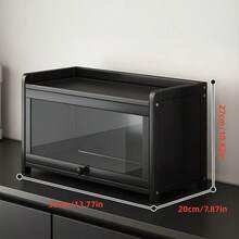 1pc Flip Cover Cup Holder Organizer, Desktop Cup Rack, Multi-Layer Storage Cabinet For Tea/Coffee Cups, Space-Saving, Easy Storage For Mugs