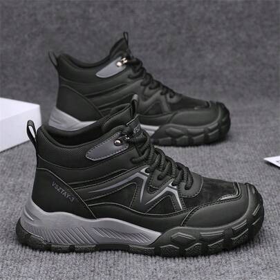 Nuevos tenis casuales con cordones para hombres, para otoño/invierno, zapatos cómodos antideslizantes para caminar, hacer senderismo y negocios