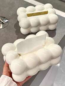 1 pieza Soporte para caja de pañuelos, Soporte de escritorio para pañuelos, Cubierta para caja de pañuelos, Caja de pañuelos de caramelo, Soporte decorativo para pañuelos, Caja de pañuelos creativa para el hogar, cocina, dormitorio, sala de estar, comedor, Caja de almacenamiento de plástico para el hogar, Decoración del hogar, Suministros para el hogar