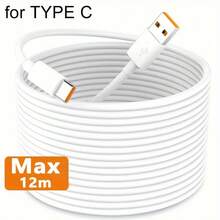 Cáp sạc nhanh USB-C siêu dài cho Galaxy S24 S23 S22 13 Redmi Honor OPPO VIVO Oneplus Điện thoại Android Sạc USB sang Type C Dây cho máy ảnh Máy in Khoảng cách nguồn Dây sạc (Không thể truyền dữ liệu) - trắng - Xem 6