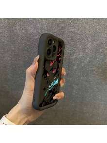 Étui de téléphone cool Anime Slayers compatible avec iPhone 16 15 14 13 12 11 Pro Max Mini XR XS X 7 8 Plus, coque arrière en TPU souple pour une protection contre les chutes. - Noir - Voir 4