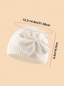 3pcs Baby Bow Knitted Hat Set, Fashionable Warm Knitted Cap, Soft Versatile Ear Protection Knitted Hat, Suitable For Newborns Everyday Wear In Autumn/Winter - Multicolor - View 5