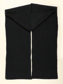 1 件女士时尚纯色黑色/米色/灰色/红色条纹连帽保暖披肩围巾围脖，适合秋冬季日常外出