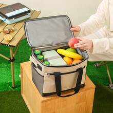 1 szt. Duża pojemność, gruba, izolowana torba piknikowa, przenośna torba termiczna, wielofunkcyjna torba na lunch do użytku na zewnątrz, świetny prezent do domu, na kemping, w podróż, do biura, do szkoły, na Boże Narodzenie, na Halloween, do organizera