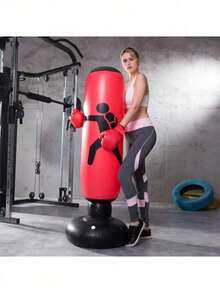 1pcs Inflatable Punching Pillar, Taekwondo Training Equipment, Fitness Exercise, Unbreakable Doll, Inflatable Sandbag, Standing Stress-Relieving Sandbag, Taekwondo Sparring Training Equipment - Multicolor - View 5