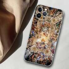 Fresh Michelangelo Creation Of Adam Phone Case Cover Compatible With  14 13 12 Mini 11 Pro XS Max X XR SE 6 7 8 Plus Soft Silicone Cover, Cover Compatible With  17 Case,  17 Pro Case,  17 Pro Max Case - A8 - 查看 7