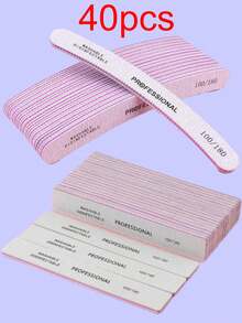 20Pcs Rectangle Nail Files 100/180Double Sided Emery Board Washable Emery Boards Reusable Nail Buffers Manicure Tools For Natural Nails Acrylic Nails Home And Salon Use,Nail Supplies,Nail Tools,Nail Art Tools,Back To School,Nails,Nail Tools For Press On Nails - Dusty Purple - View 24