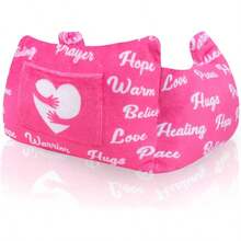 Almohada para mastectoma u2013 Almohada postoperatoria, regalo para mujeres despus de la ciruga, almohada para reduccin de senos, masectoma, recuperacin de pacientes, proteccin del cinturn de - Flor rosa + 38"x 9"x 5" - Ver 2
