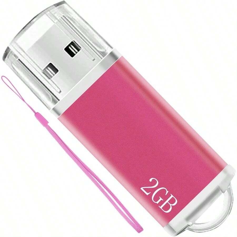 YNTu Drives 2GB USB Flas Drive 1 Pack Z Drive USB 2.0 Jump Drive Memory Stick Pendrrive Wit Laa PinkUSB Flash Drives - 2GB - 查看 1