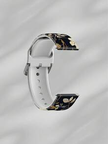 Cute Pink Flowers 20/22 Mm Universal Strap Compatible With Samsung, Huami, Garmin, Honor Smartwatches - Silicone Surface Strap Pattern Compatible With GT2/Gt3, Watch 3/Galaxy