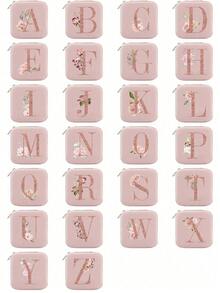 Elegant Mini Travel Case For Women & Mom, Stylish Floral Initial Pink Organizer, Compact Storage Box For Earrings & Rings. Ideal Gift For Honeymoon, Birthday, Anniversary, Travel & Outdoor Use,Back To School Season Jewelry Storage - Multicolor - View 5