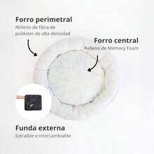 Furbedz Cama para Perro Mediano, diseño antiestrés, Cama Lavable con Funda extraíble intercambeable, Felpa ultrasuave, Forro Interno, Soporte ortopédico Memory Foam, Base Impermeable(Grande (100 cm) Gris Oxford) - Tipo 6 - Ver 6