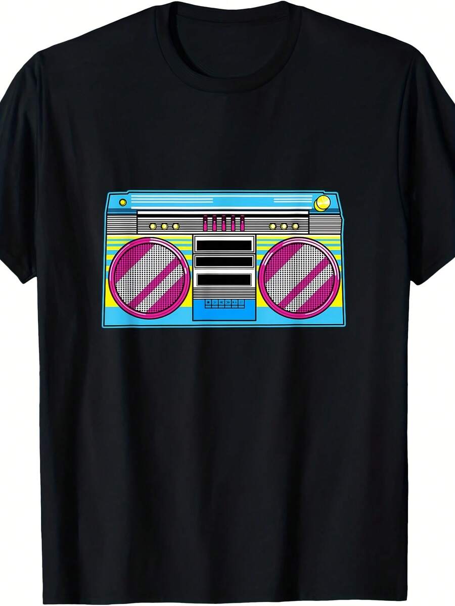 S 90s Music Boom Box T-Shirt - Style 10 - View 1