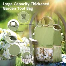Gardening Tool Set 10 Pieces Heavy Duty Stainl Steel Garden Tool Set Hand Tools With Roomy Lightweight Floral Tote Bag RustProof Garden Tools For Gardening Ideal Gardening Gifts For Women Mom - 綠色 - 查看 6