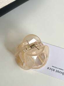 4 件/1 件女士半透明哑光果冻色黑色米色棕色琥珀色 5.5 厘米/2.17 英寸轻质塑料发夹，时尚百搭高端优雅简约纯色发夹适合日常外出、休闲、派对、通勤、度假、发型设计、洗脸、化妆、服装搭配发饰发夹发夹发夹发夹捕发夹，爪夹秋冬