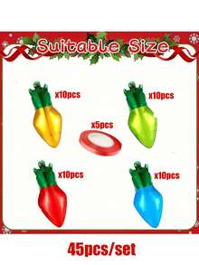 10pcs/5pcs/Set Christmas Bulb Pattern Decorative Balloons, Perfect Christmas Decorations, Suitable For Birthday Party Balloons, Holiday Party Room Decorations, Mother's Day, Valentine's Day Outdoor Event Planning Decorations,