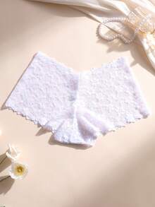 8pcs/Pack Sexy Women's Lace Patchwork Hipster Panties, Floral Hollow-Out Design, Soft Breathable, Low Waist Seamless, Suitable For Yoga, Sports And Daily Wear - Multicolor - View 8