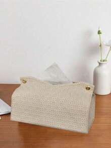 1 Stück Papierhandtuchbox mit gewebtem Muster, hochwertige Taschentuchbox, Servietten Aufbewahrungsbox für Zuhause, Wohnzimmer, Tisch, Schlafzimmer, Tisch, Papierorganizer, Taschentuchbox Schwarz, Servietten Halter, Papierhalter Aufbewahrung, Handtuchhalter, Taschentuchrolle, Haushaltswaren, Tisch, Heimdekoration, Heimorganisation und Aufbewahrung, Raumdekoration