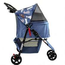 TRENDY Pets Carriola Para Mascotas 3 Llantas Puppy Play Azul Acero - AzulAcero - Ver 4