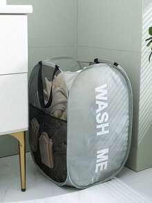 2Pcs/1pc Household Foldable Dirty Clothes Basket, Clothes Storage Basket ,Dirty Clothes Basket Barrel Laundry Basket Bathroom Dirty Clothes Storage Basket New Type Laundry Basket Foldable Popup Net Basket Dirty Clothes Basket With Handlelaundry Hamper,Washing Basketbathroom Organizer,Basket,Storage Basket,Foldable Laundry Basket