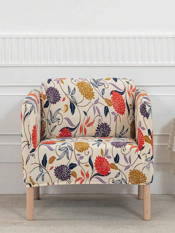 2pcs Bohemian Style EKERO Single Sofa Cover & Armchair Cushion Cover, Nordic Casual Sofa Set