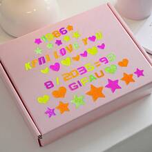 3D闪光泡泡贴纸 - 彩色3D字母贴纸，DIY手账用品，适用于剪贴簿和礼品装饰，剪贴簿文具 - 彩色 - 查看 6