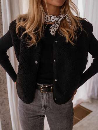 Cardigan lejer pentru femei, culoare uni, cu nasturi, toamnă/iarnă