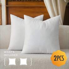 Bedding Throw Pillows Insert (Pack Of 2, White) - 18 X 18/20*20 Inches Bed And Couch Pillows - Indoor Decorative Pillow - 2 White - View 7