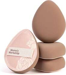 Pink Makeup Sponge, Rubycell, Shape, Foundation Sponges With Glossy PU Leather,/Sheer Foundations, Cosmetic Puff, Medium Bounce,Travel Friendly & Reusable,2pcs & Storage