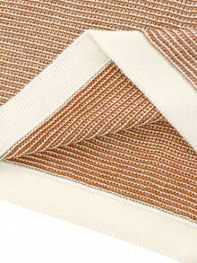 Knit Mix Elegant Women's Chic V Neck Knit Sweater Set, Spring & Fall Short Sleeve Shorts, Autumn Winter Fashion, Versatile Casual Wear,Suitable For Christmas, Thanksgiving, And New Year