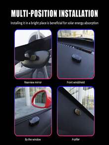 太阳能汽车假安全灯超亮闪烁仿灯无线频闪信号报警防盗警示灯使用前请先充电。