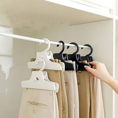 Katlanabilir Kırışıklık Önleyici Pantolon Askıları - Katlanabilir Kırışıklık Önleyici Dayanıklı Plastik Askılar, Ergonomik Tasarım, Yerden Tasarruf Sağlayan Gardırop Saklama, Kırışıklık Önleyici Giysi Koruma, Yüksek Kaliteli Elbise Askıları, Pürüzsüz Yüzey, Yerden Tasarruf Sağlayan Kullanıcılar İçin Uygun, Giysi Sabitleme Klipsleri