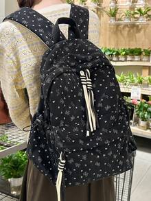 Women's Minimalist Large Capacity Classic Floral Backpack - Multicolor - View 2