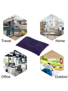 Portable Inflatable Pillow, Outdoor Nap Pillow, Inflatable Pillow, Travel Pillow, Sleeping Bag Pillow, Suitable For Travel, Camping, Nap, Office Rest, Unisex, Waterproof, Beach, Lumbar Pillow, Neck Pillow, Camping Essential Accessory, Holiday Essential - Multicolor - View 7