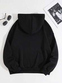 1pc Tween Girl Loose Casual Sports Versatile Spider Print Hoodie Sweatshirt, Streetwear Pullover For Spring And Autumn
