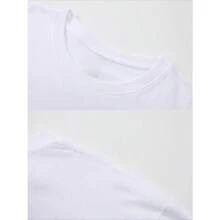 3-Pack Men's Heavy Cotton Tee Shirts – Classic Crew Neck Short Sleeve Tshirts – Soft, Absorbent, And Durable Tops For Everyday Wear, Workout, Or Casual Layering – Unisex Plain Apparel, Ideal For Gifts & All Seasons - 白色 - 查看 3