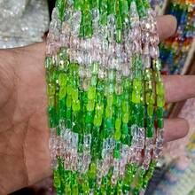 Environ 62 pièces de perles en cristal facetté de couleur mixte de 4x7 mm, matériaux de fabrication de bijoux DIY pour bracelets, colliers et accessoires